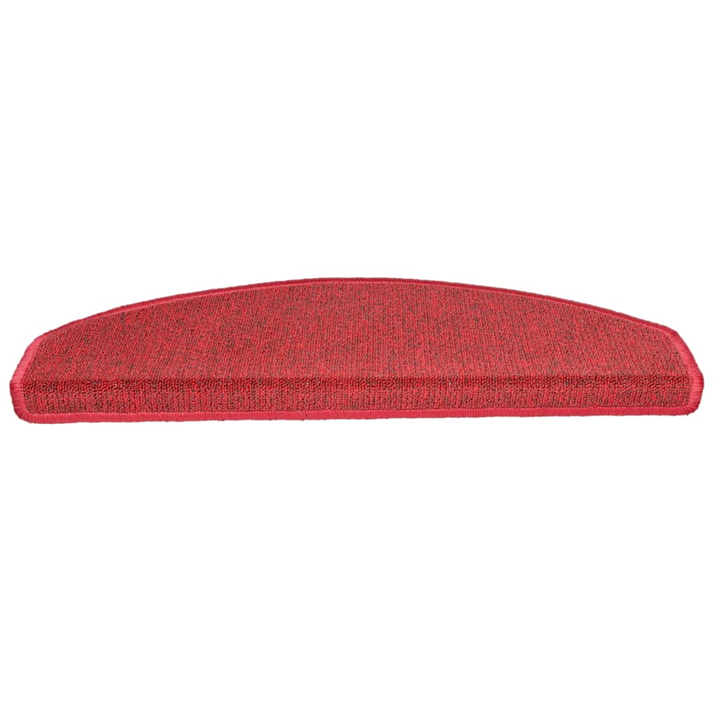 Stair mats 15 pcs. 65x24x4 cm Red Half-Round Large