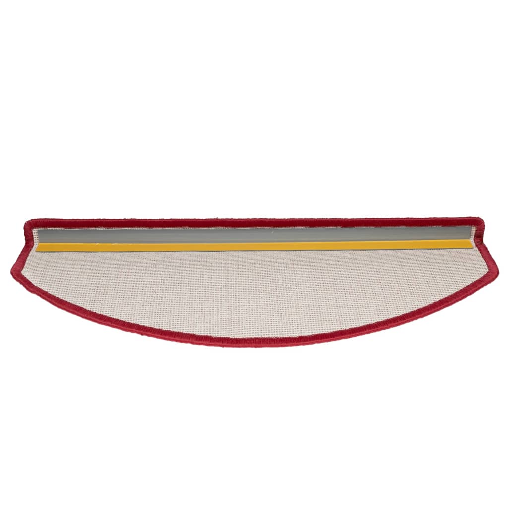 Stair mats 15 pcs. 65x24x4 cm Red Half-Round Large