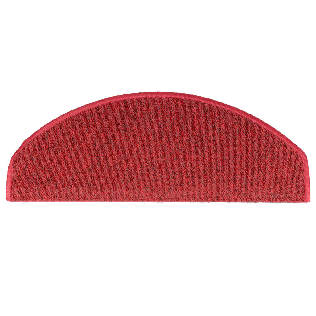 Stair mats 15 pcs. 65x24x4 cm Red Half-Round Large