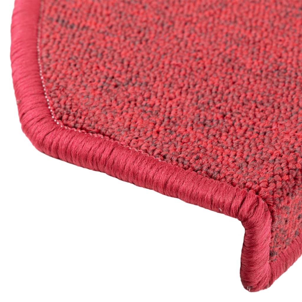 Stair mats 15 pcs. 65x24x4 cm Red Half-Round Large