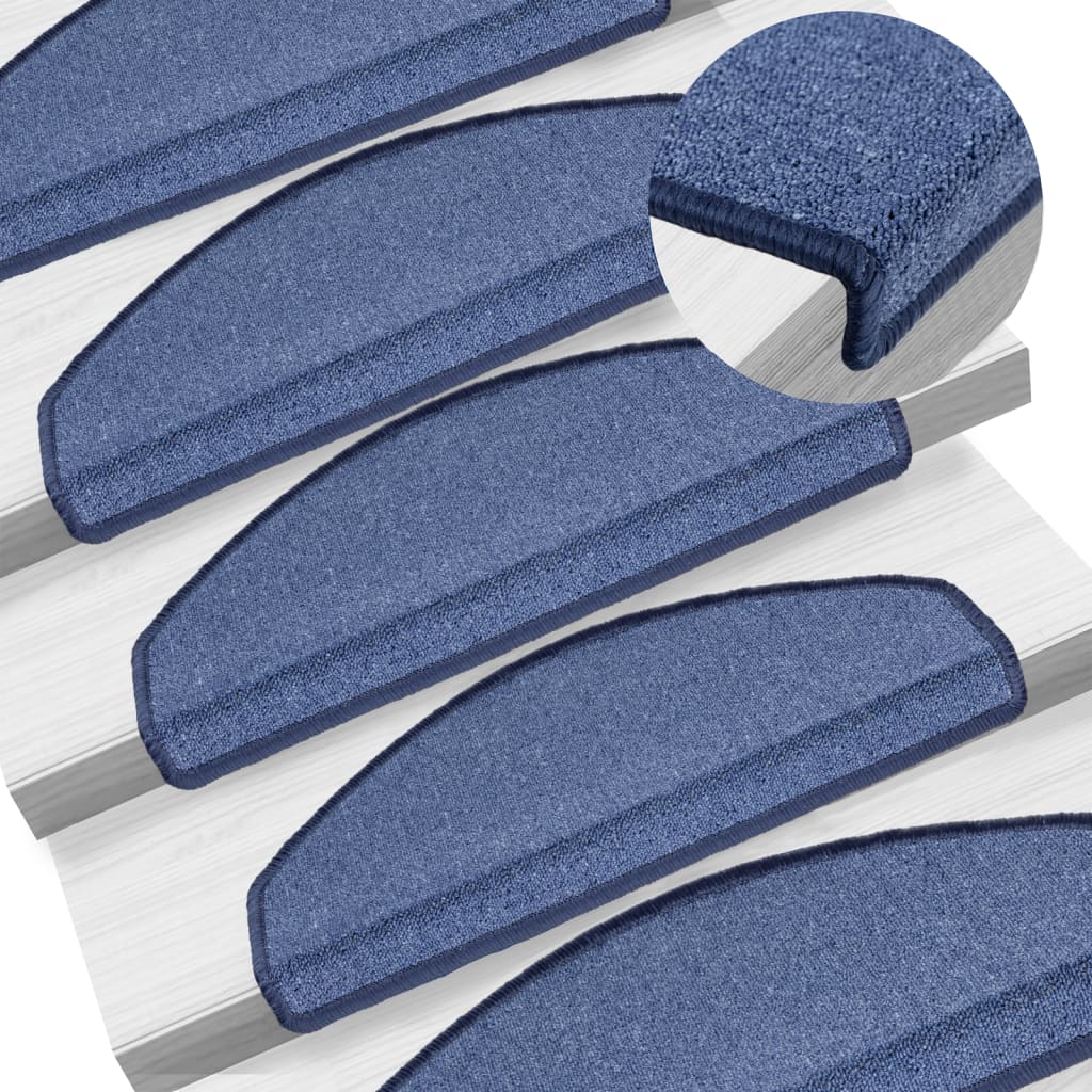 15 pcs. Stair Mats Blue 65 x 24 x 4 cm