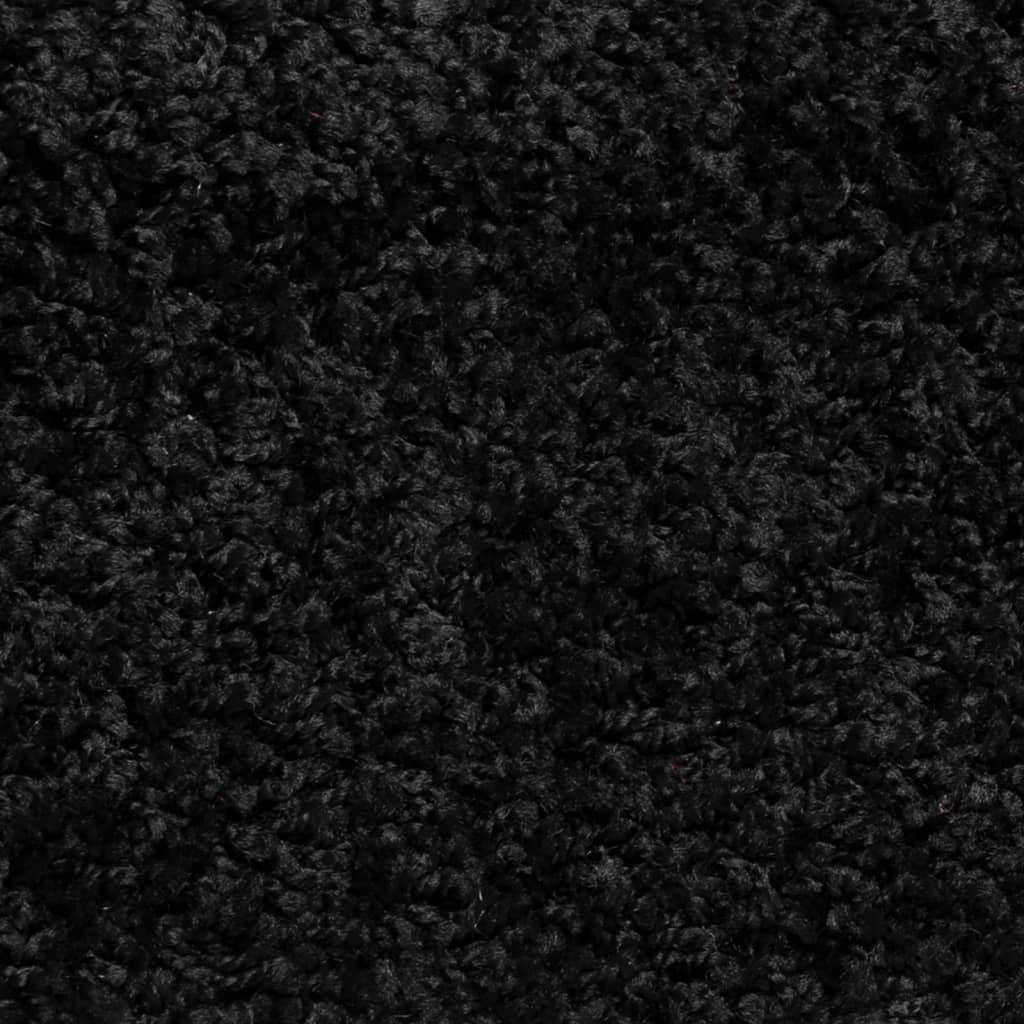 Stair Mats 15 pcs. 56x17x3 cm Black Half-Round
