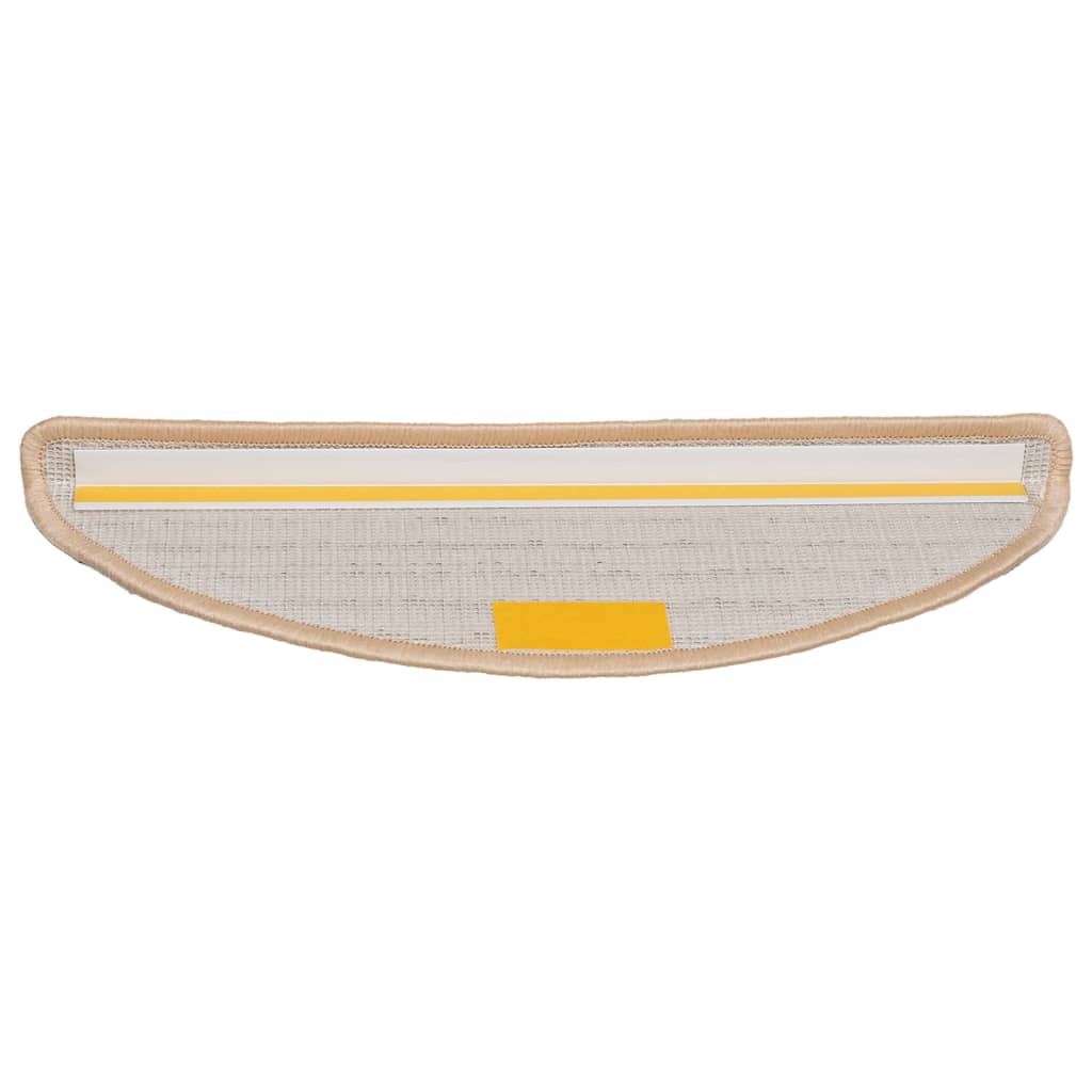 Tapis de marchettes 15 pces 56x17x3 cm Crème Demi-lune