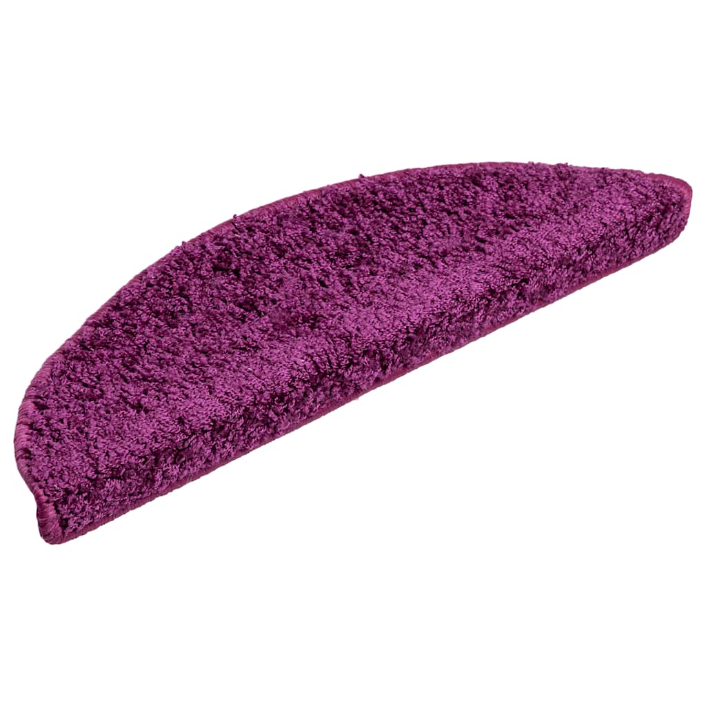 Tapis de marchettes 15 pces 56x17x3 cm Violet Demi-rond