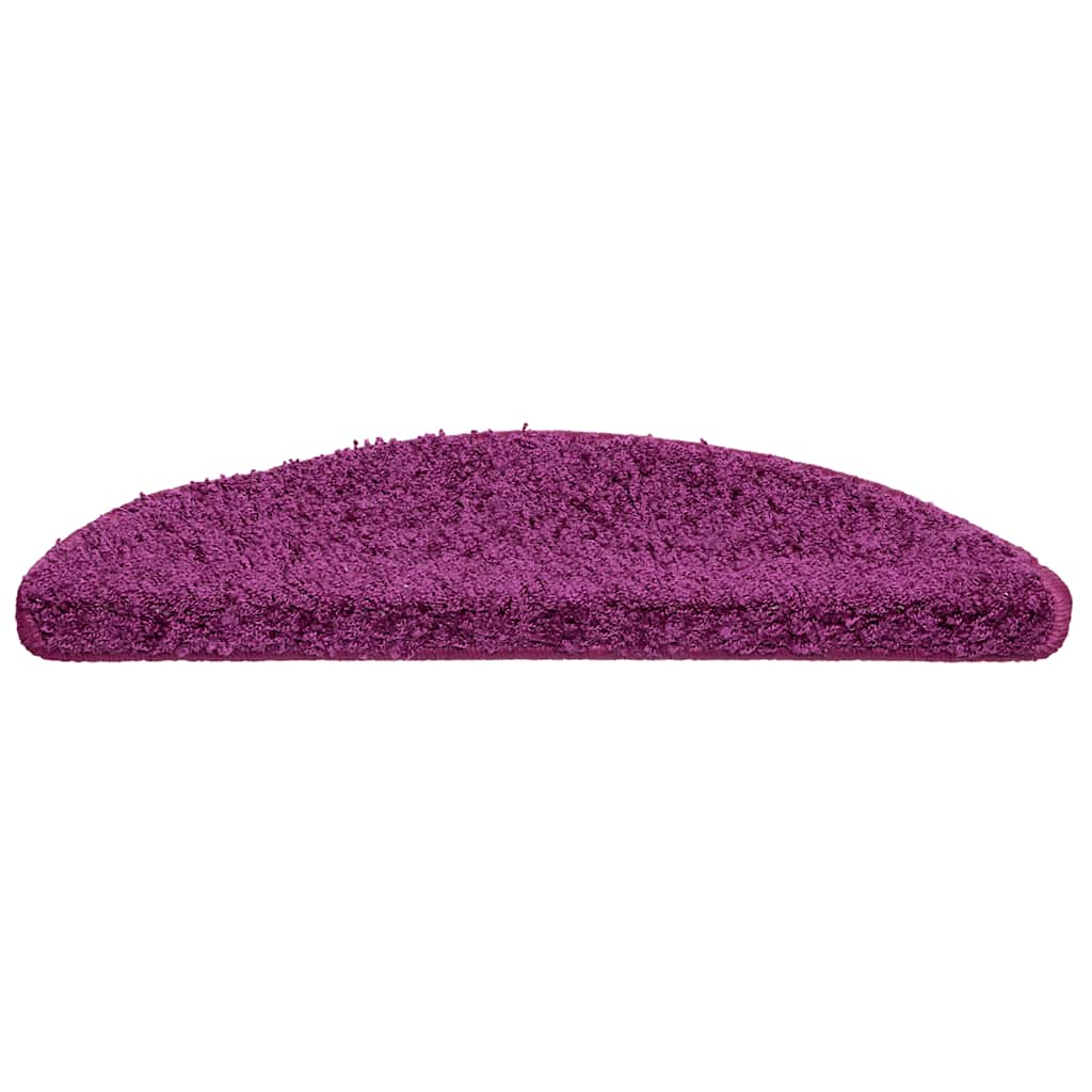 Tapis de marchettes 15 pces 56x17x3 cm Violet Demi-rond