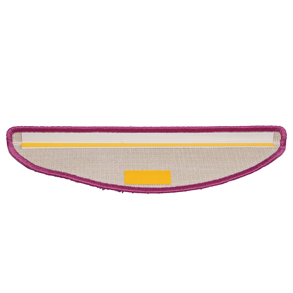 Tapis de marchettes 15 pces 56x17x3 cm Violet Demi-rond