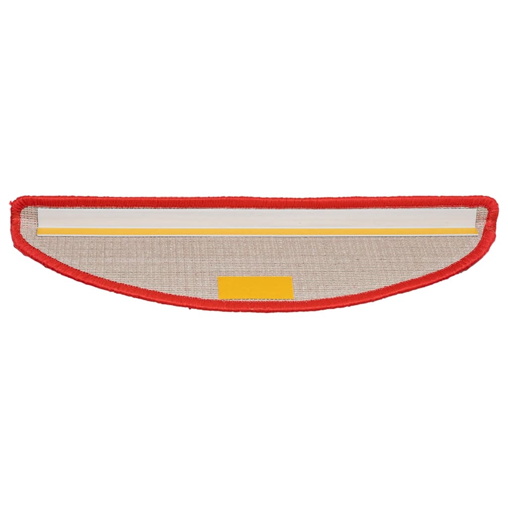 Stair mats 15 pcs. 56x17x3 cm Red Semi-circular