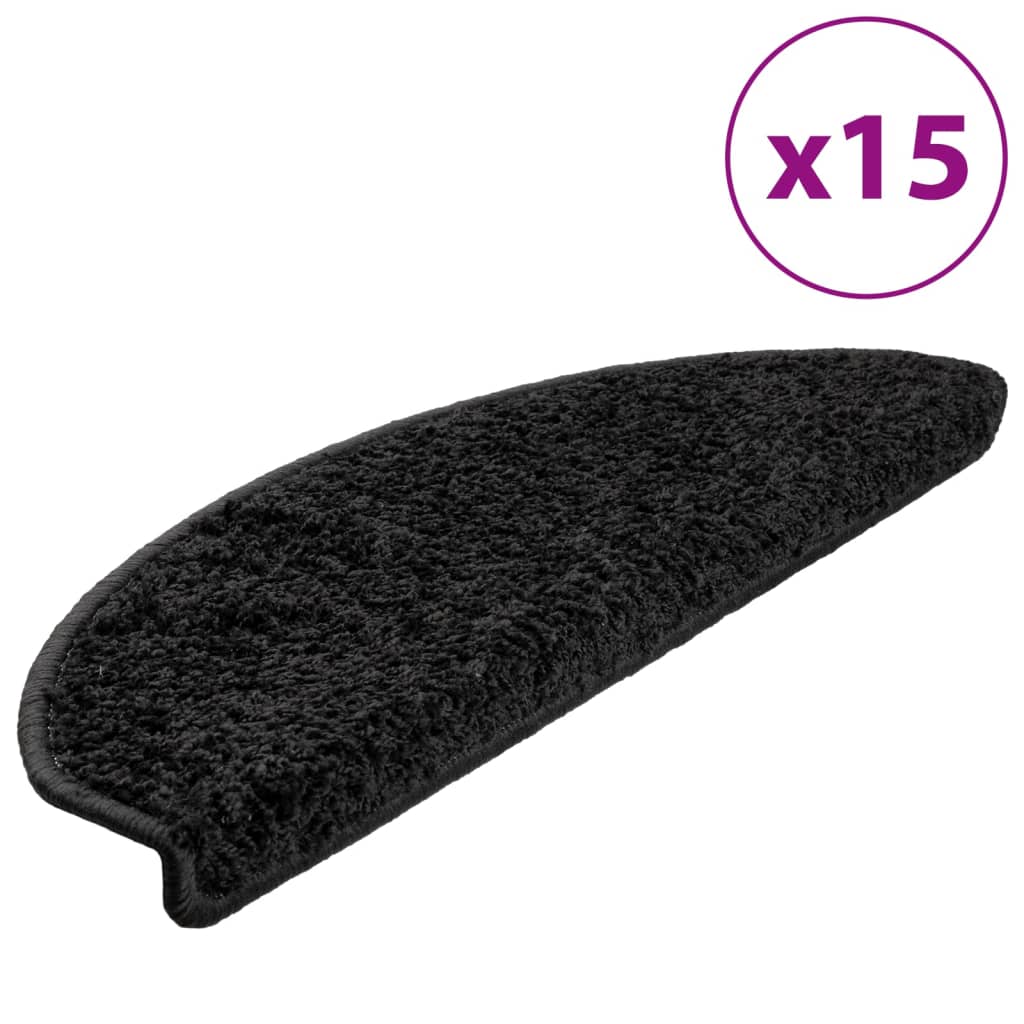 Tapis de marche 15 pcs. 65x21x4 cm Noir Semi-circulaire Grand