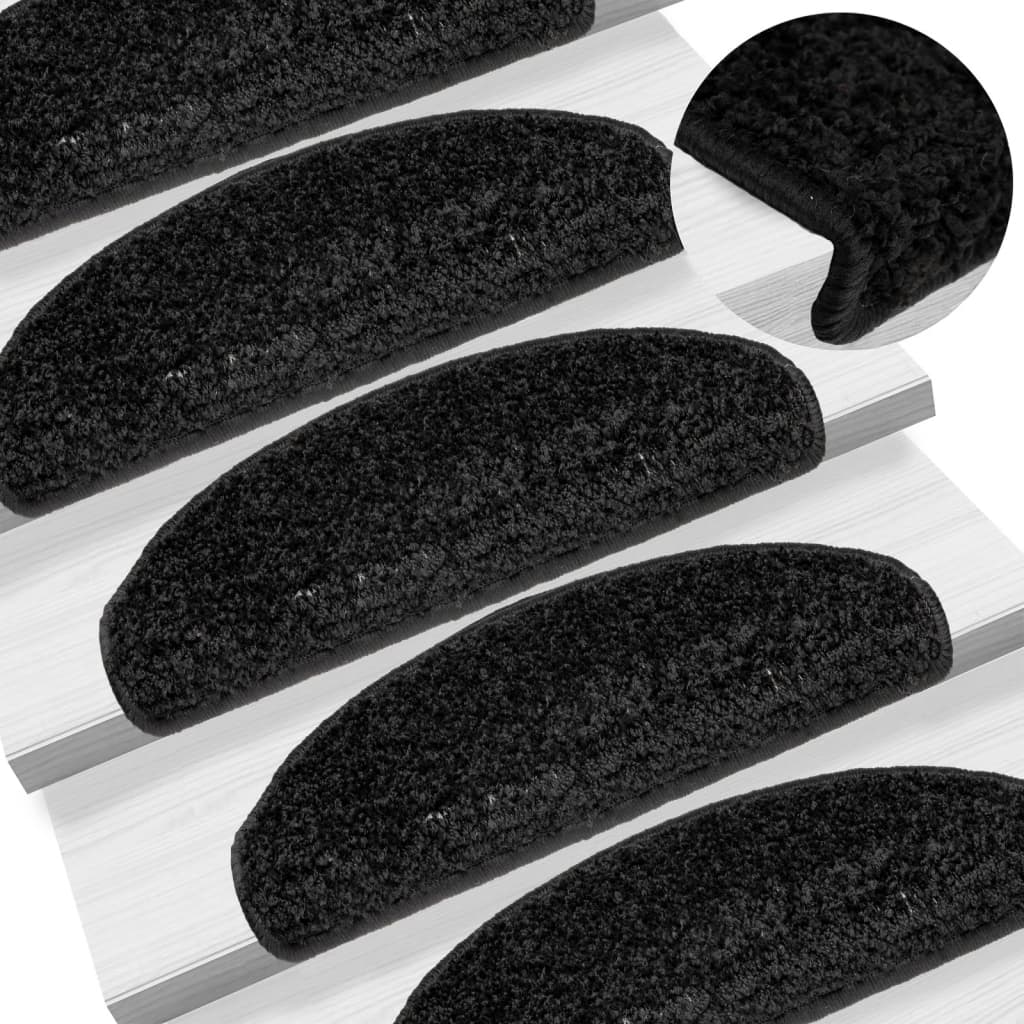 Tapis de marche 15 pcs. 65x21x4 cm Noir Semi-circulaire Grand