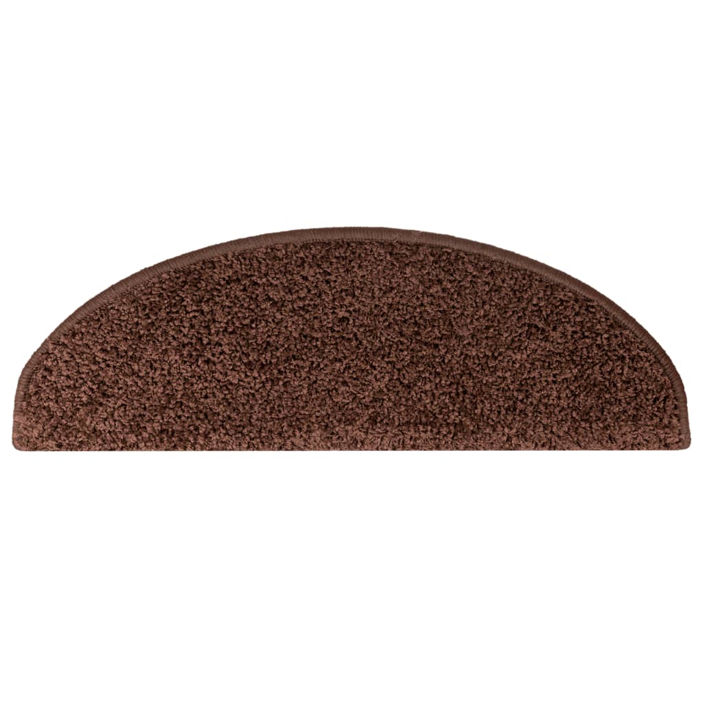 Marches d'escalier 15 pièces 65x21x4 cm Marron Semi-rond Grand