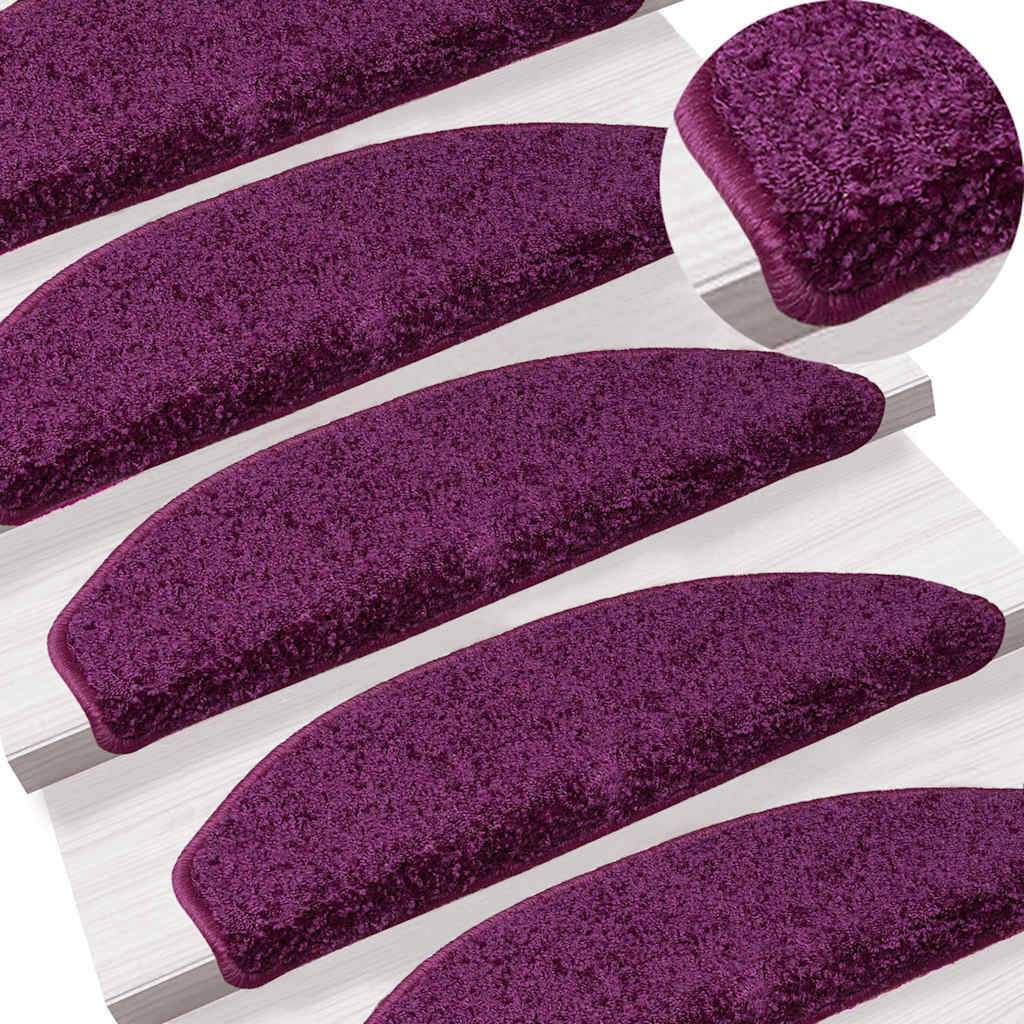 Stufenmatten 15 Stk. 65x21x4 cm Violett Halbrund Groß