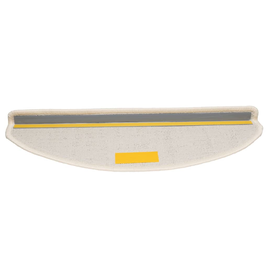 Marches de protection d'escalier 15 pièces 65x21x4 cm Blanc Semi-rond Grand