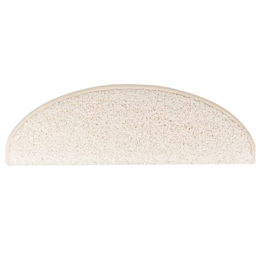 Marches de protection d'escalier 15 pièces 65x21x4 cm Blanc Semi-rond Grand