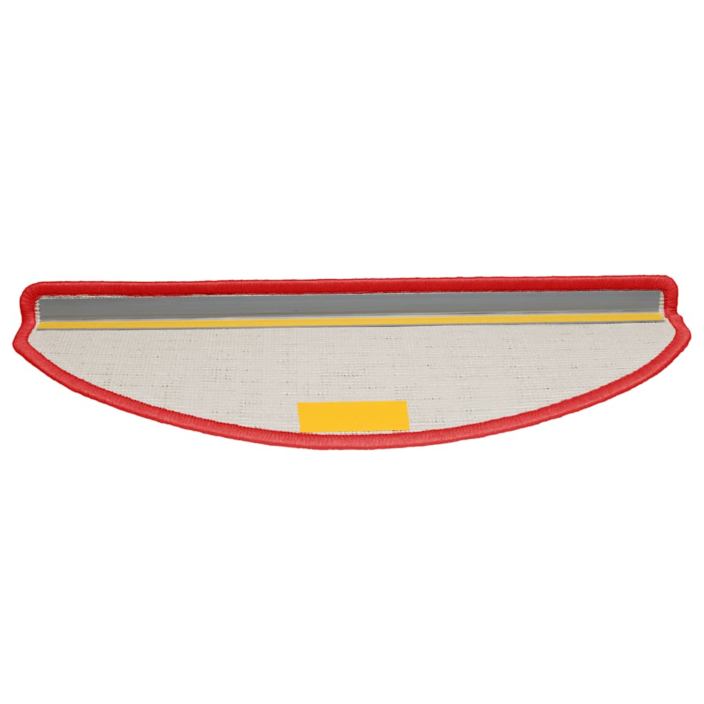 Marches d'escalier 15 pcs. 65x21x4 cm Rouge Demi-Rond Grand