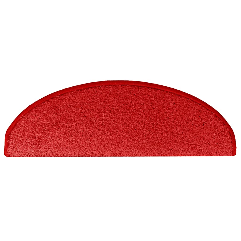 Marches d'escalier 15 pcs. 65x21x4 cm Rouge Demi-Rond Grand