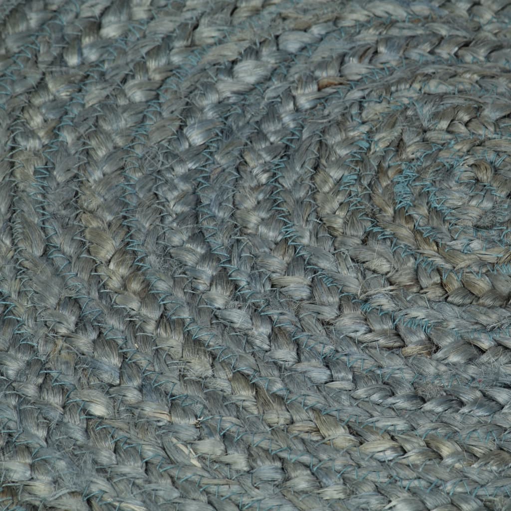 Tapis Fait main Jute Rond 90 cm Vert olive