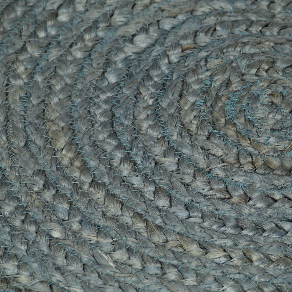 Handmade Jute Rug Round 120 cm Olive Green