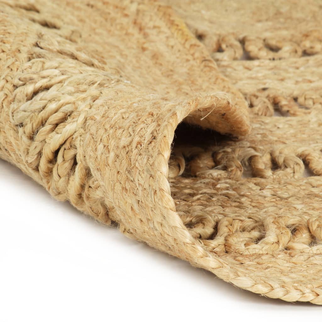 Rug Handwoven Jute Braided 120 cm