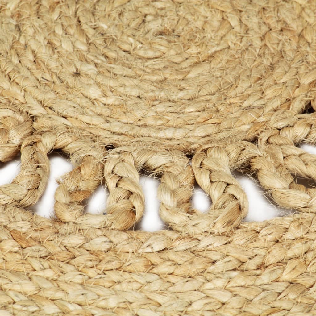 Rug Handwoven Jute Braided 120 cm