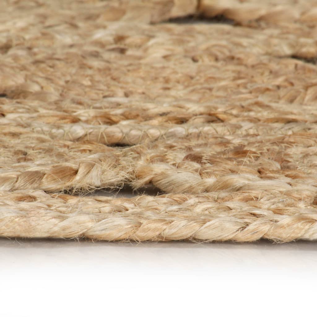 Teppich Handgefertigt Jute Geflochten 90 cm