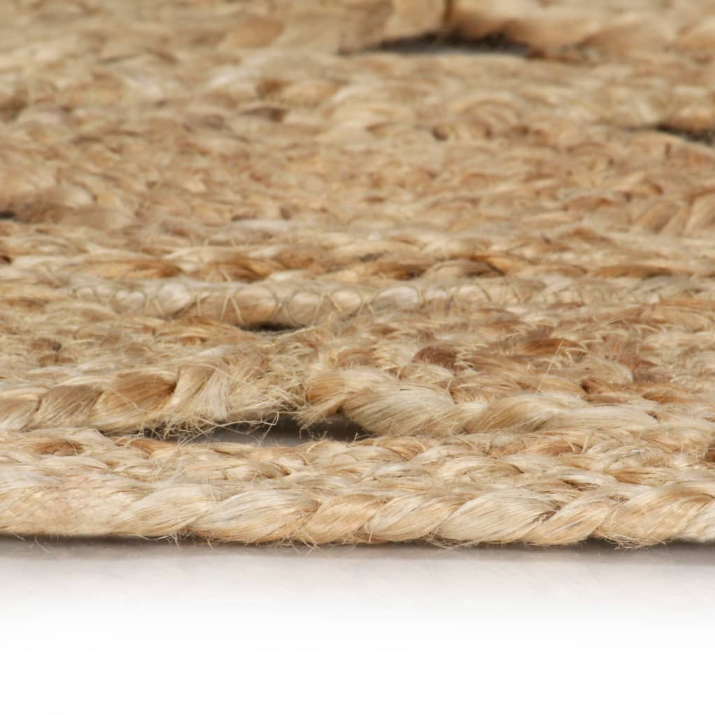Rug Handwoven Jute Braided 120 cm