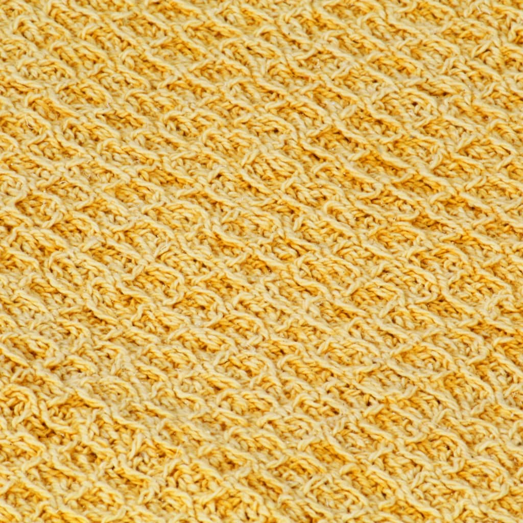 Jeté de lit coton 160x210 cm Jaune moutarde