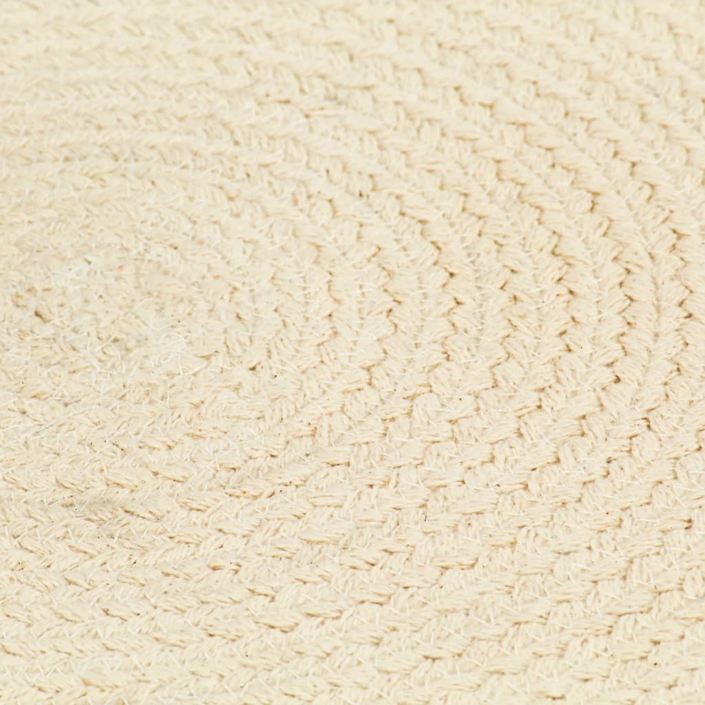 Placemats 6 pcs. Natural 38 cm Round Cotton
