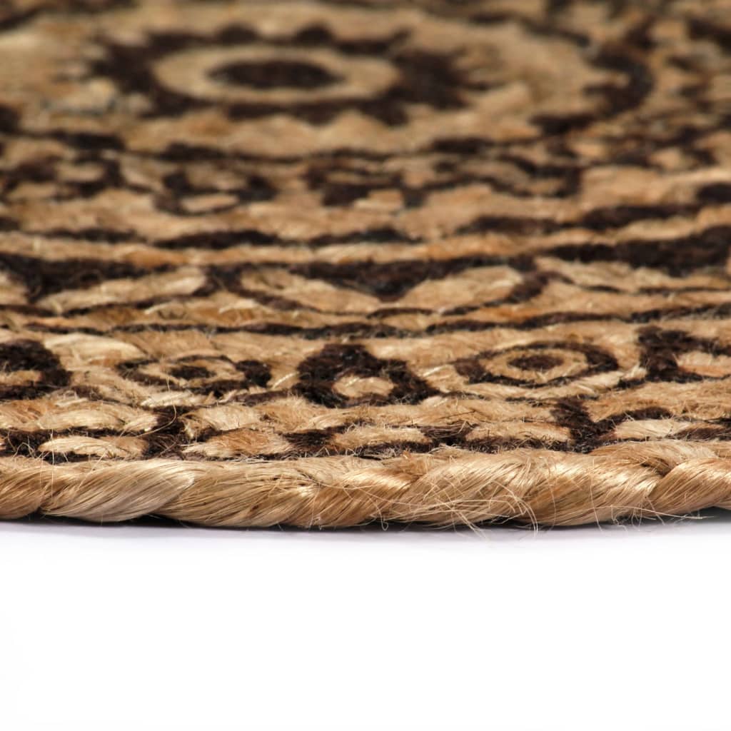Placemats 4 pcs. Dark Brown 38 cm Round Jute