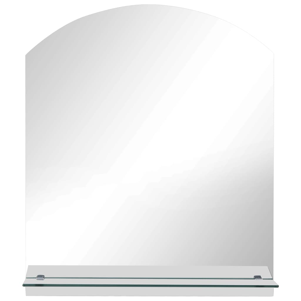 Wall Mirror with Shelf 30×50 cm Toughened Glass