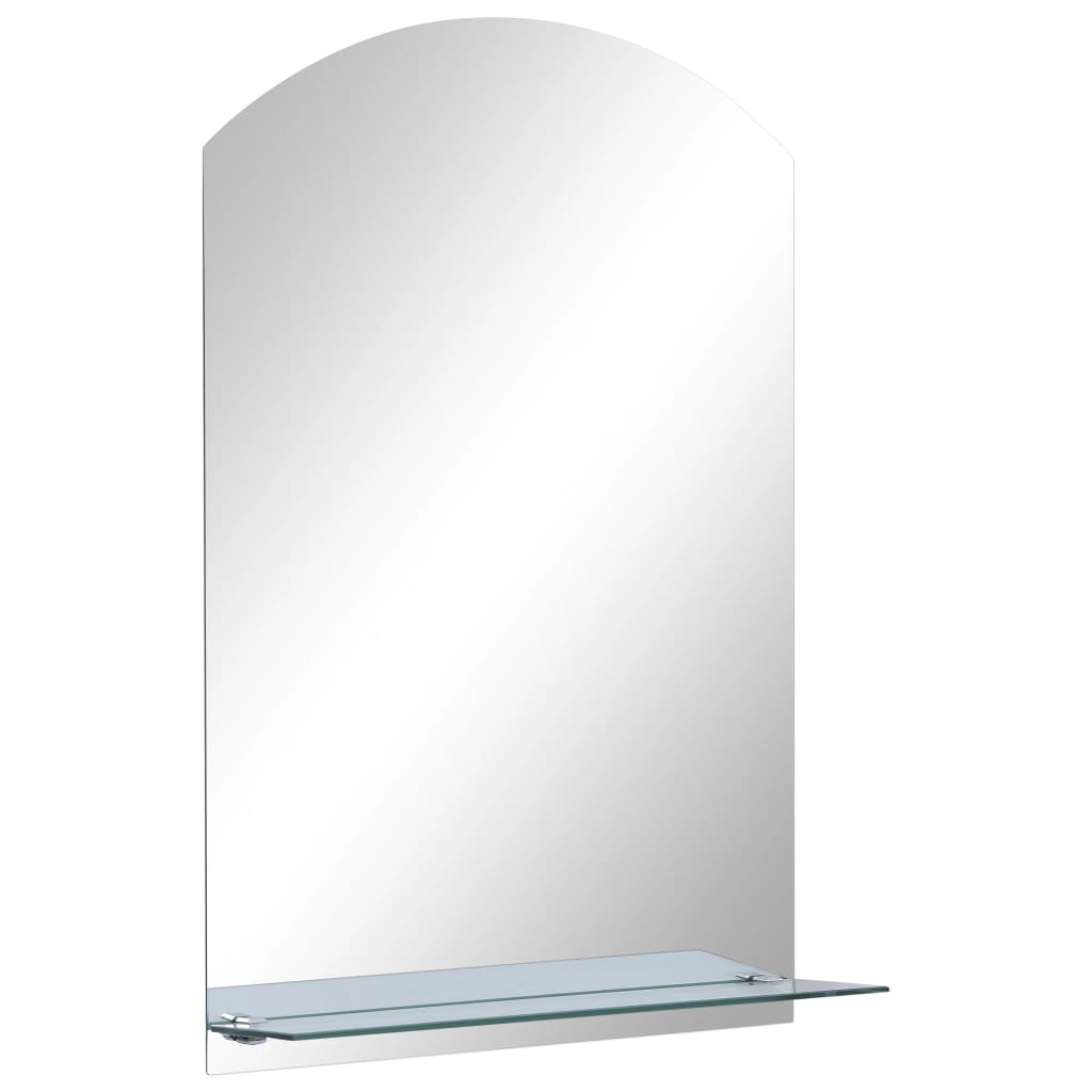 Miroir mural avec étagère 40×60 cm Verre trempé