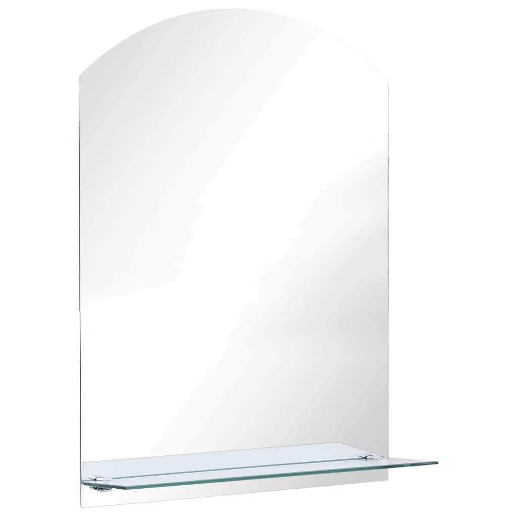 Miroir mural avec étagère 50×70 cm Verre trempé