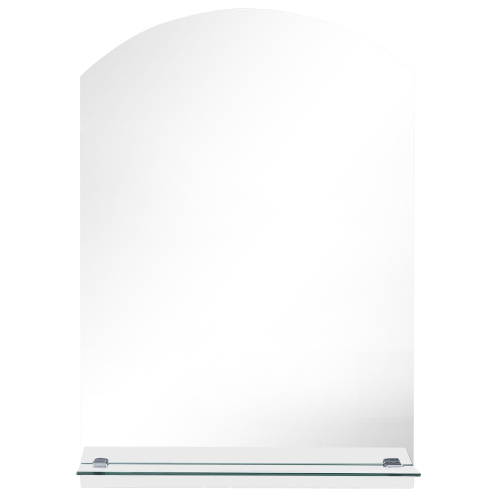 Miroir mural avec étagère 50×70 cm Verre trempé