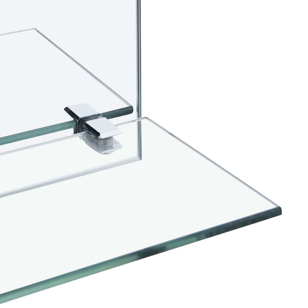 Wall Mirror with Shelf 30×30 cm Tempered Glass
