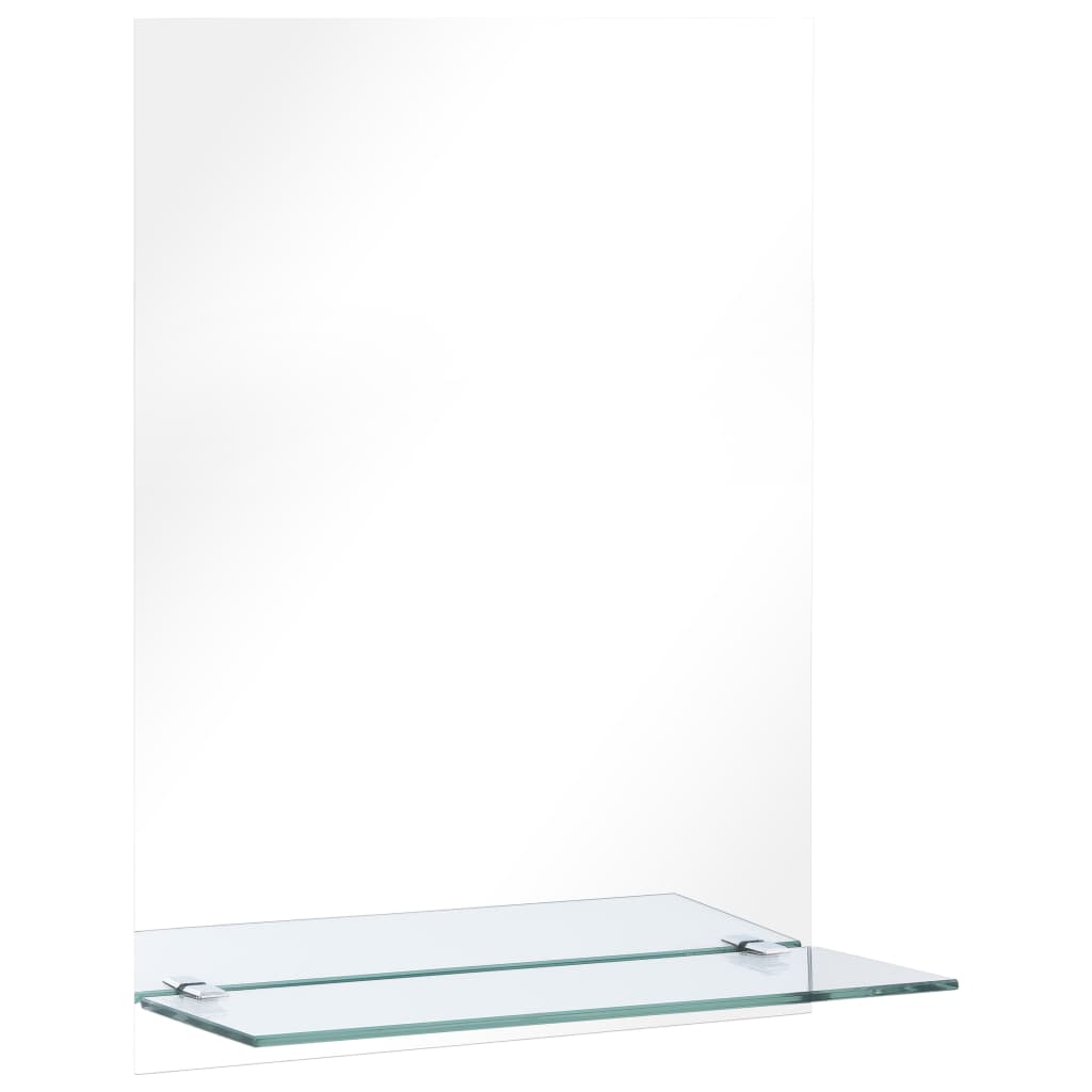 Wall Mirror with Shelf 30×50 cm Toughened Glass