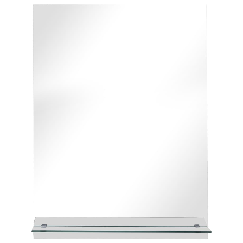 Wall Mirror with Shelf 30×50 cm Toughened Glass