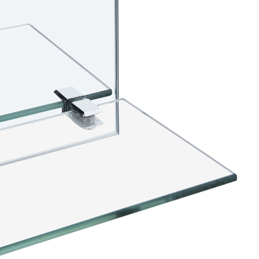 Wall Mirror with Shelf 30×50 cm Toughened Glass