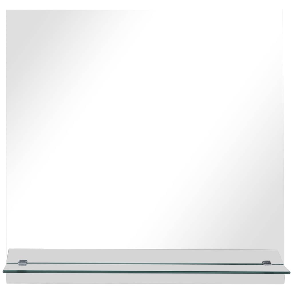 Wall mirror with shelf 40x40 cm Tempered glass