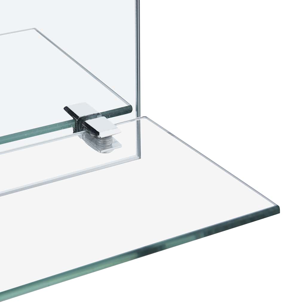 Wall mirror with shelf 40x40 cm Tempered glass