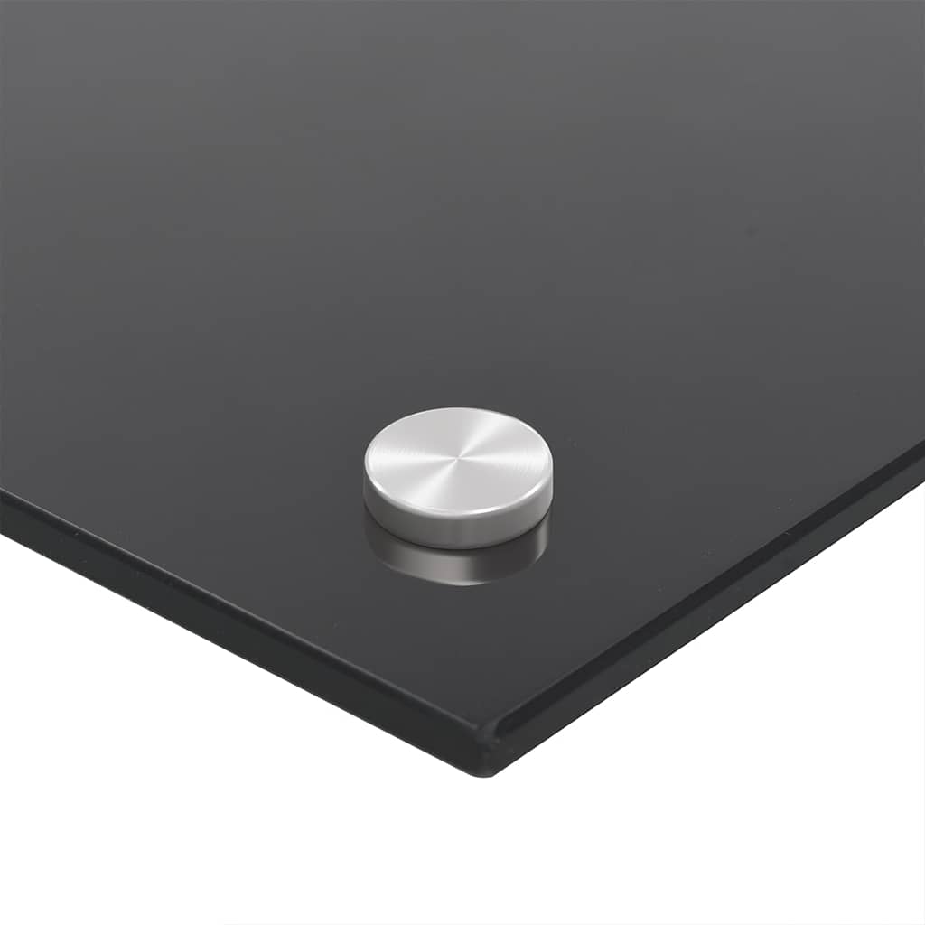 Küchenrückwand Schwarz 90x50 cm Hartglas