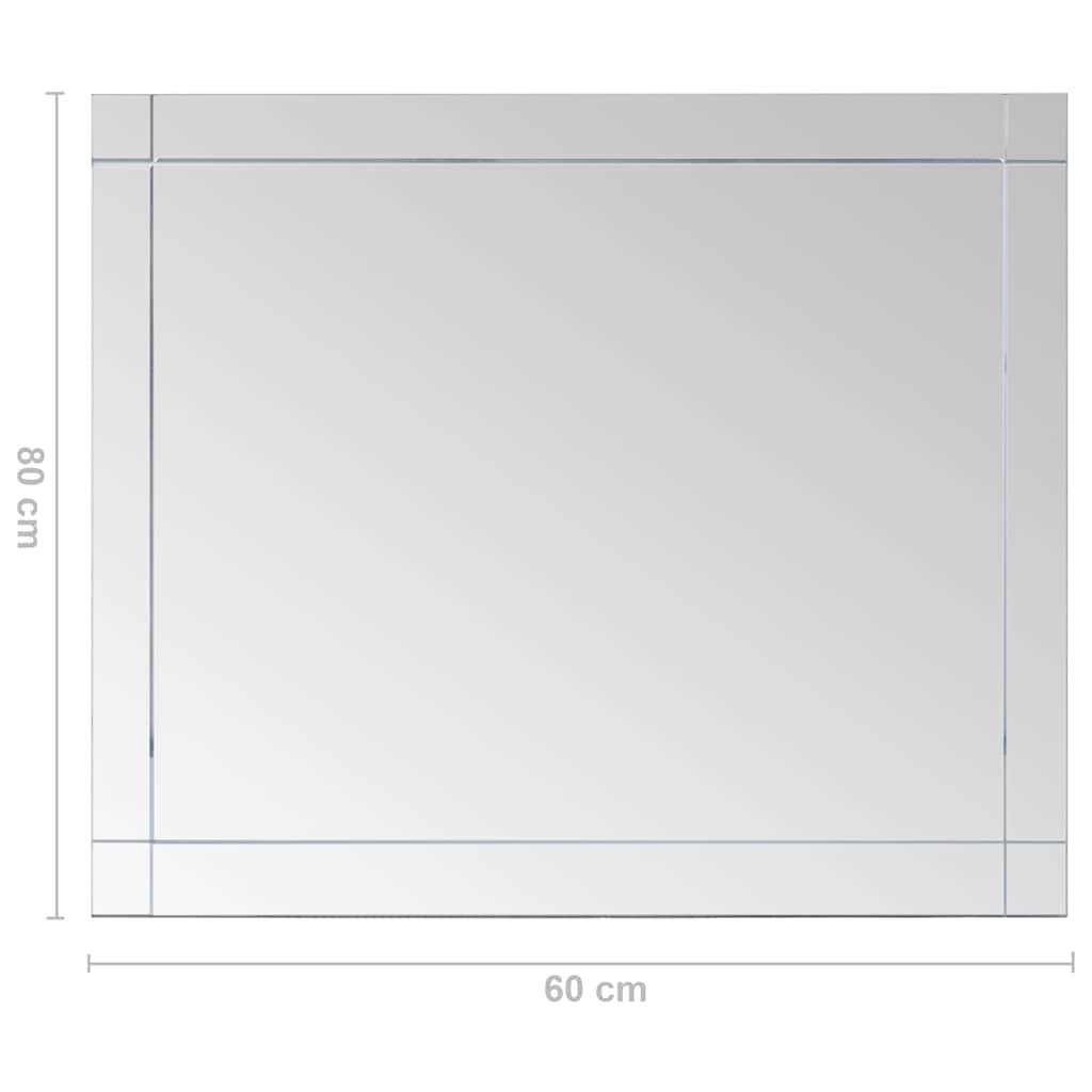 Wall mirror 80x60 cm glass