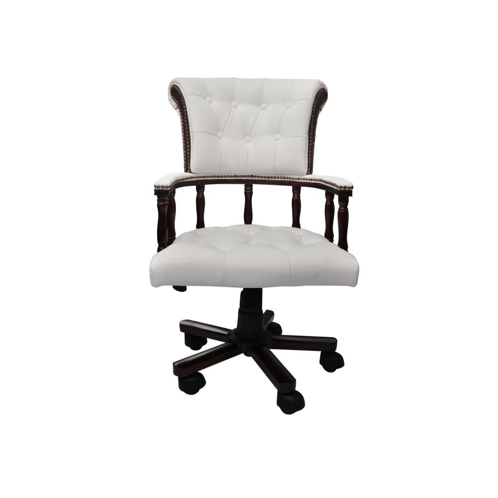 Fauteuil de bureau pivotant blanc