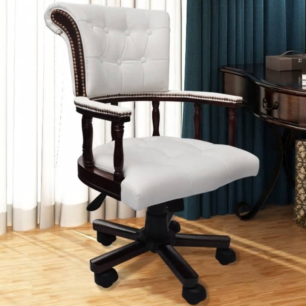 Fauteuil de bureau pivotant blanc