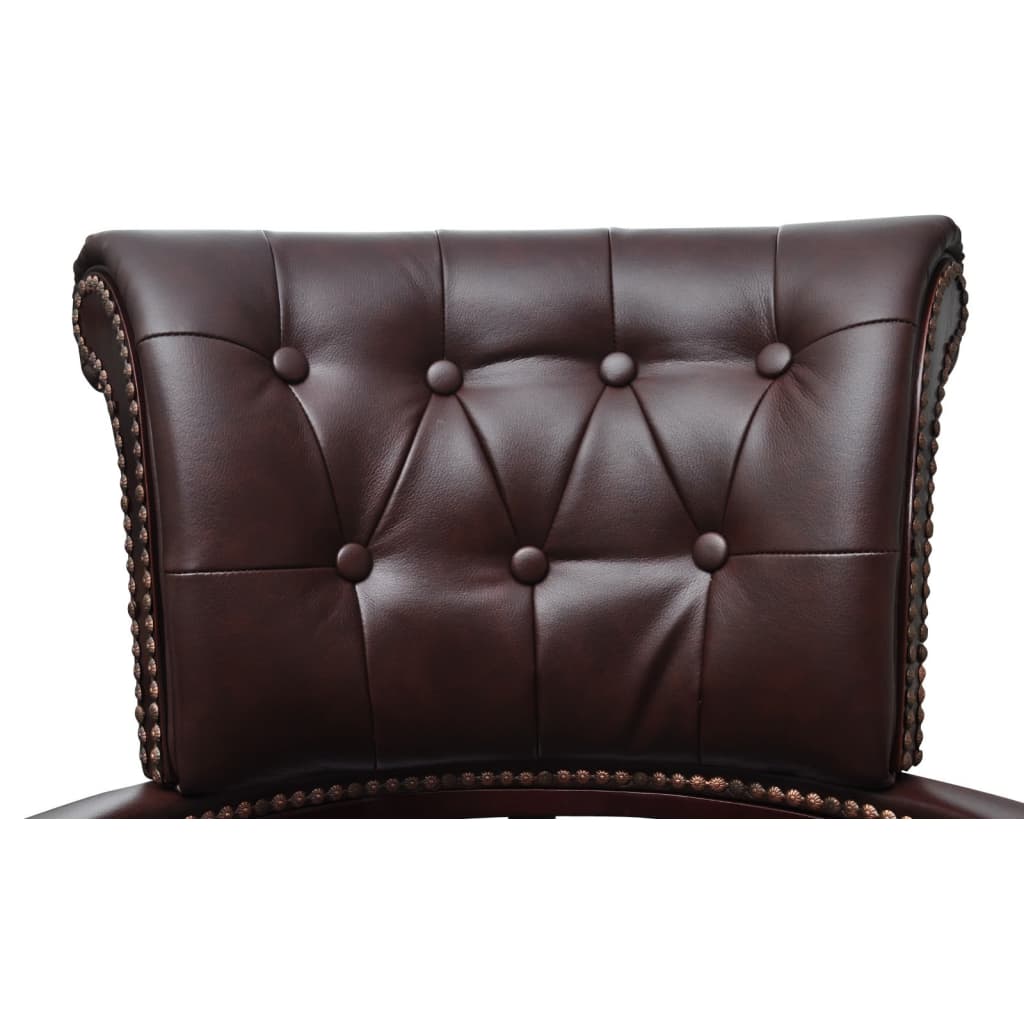 Chaise de bureau pivotante marron