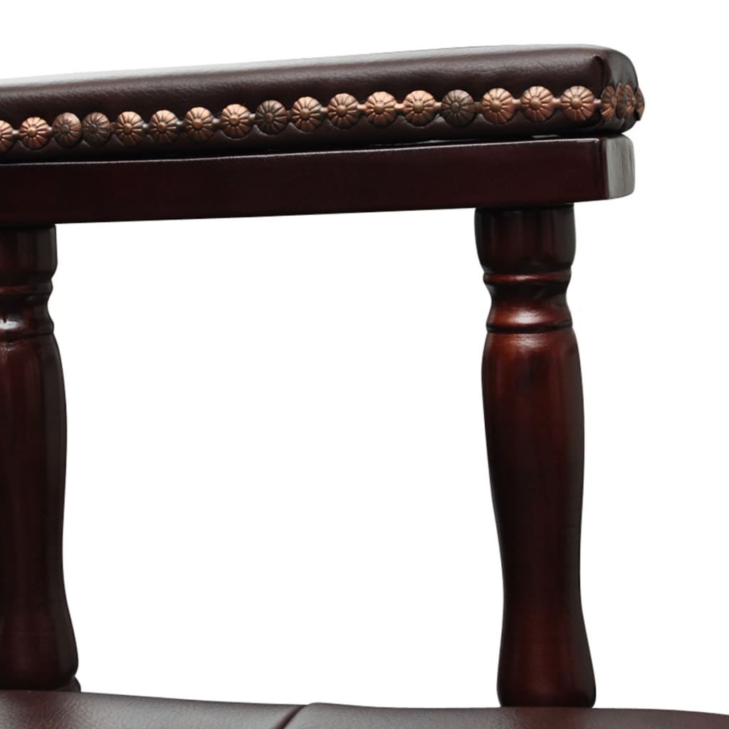 Chaise de bureau pivotante marron