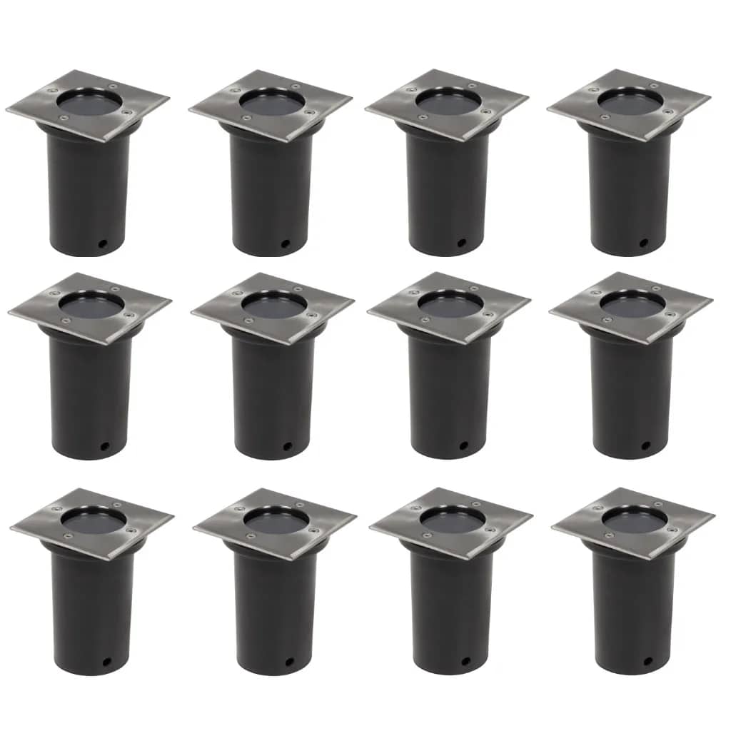 Outdoor Ground Lights 12 pcs. Square