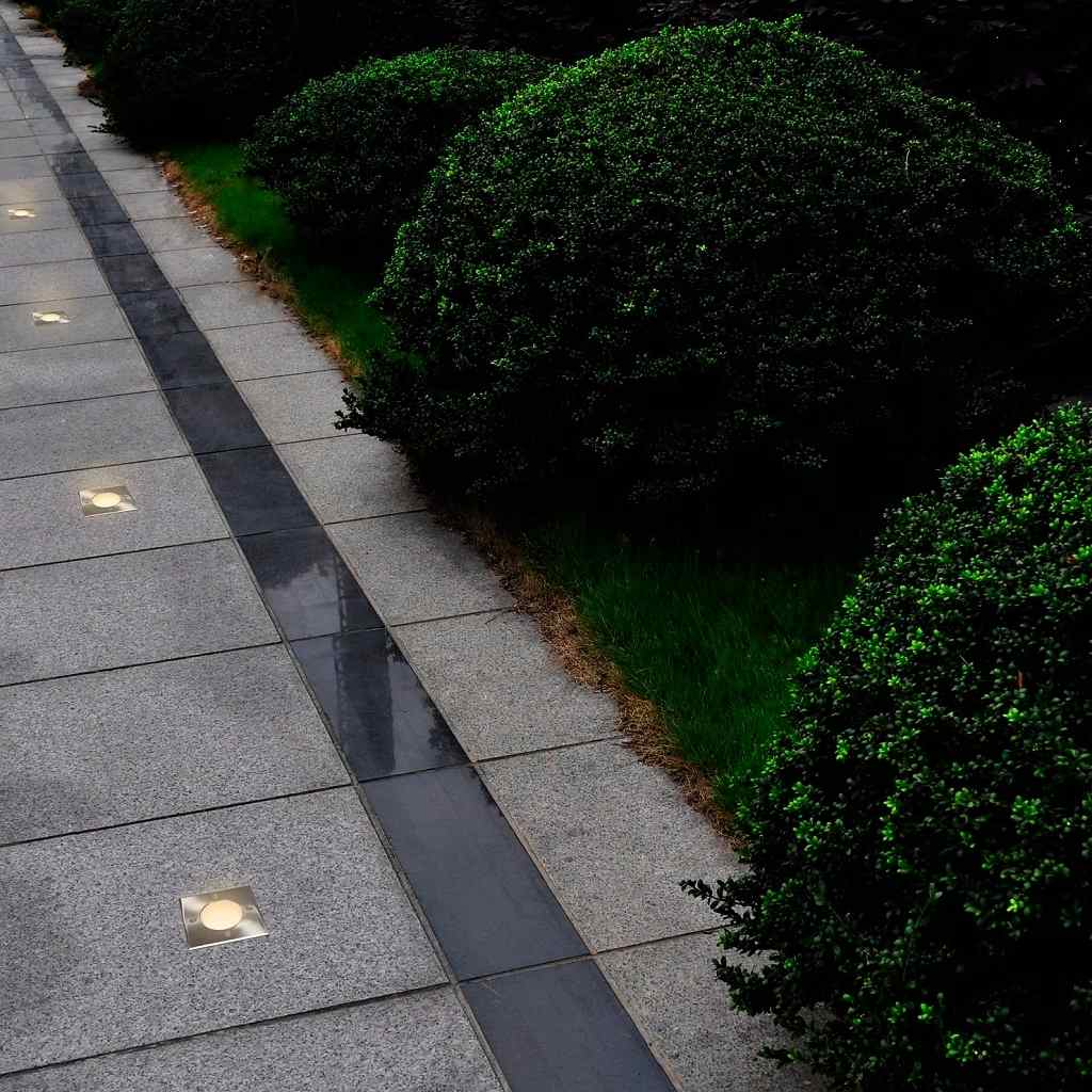Outdoor Ground Lights 12 pcs. Square