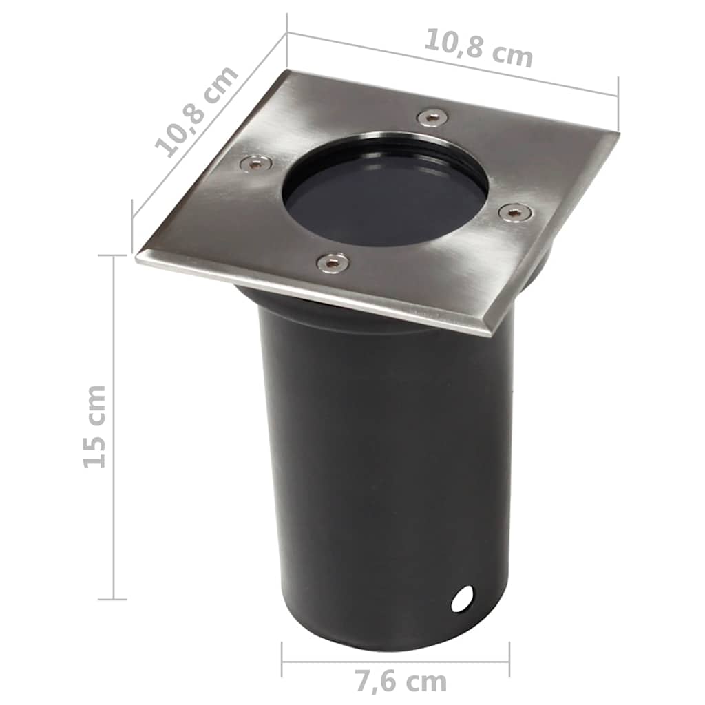 Outdoor Ground Lights 12 pcs. Square