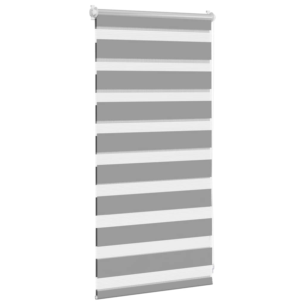 Zebra Roller Blind 40.9 x 100 cm, fabric width 36.7 cm, grey