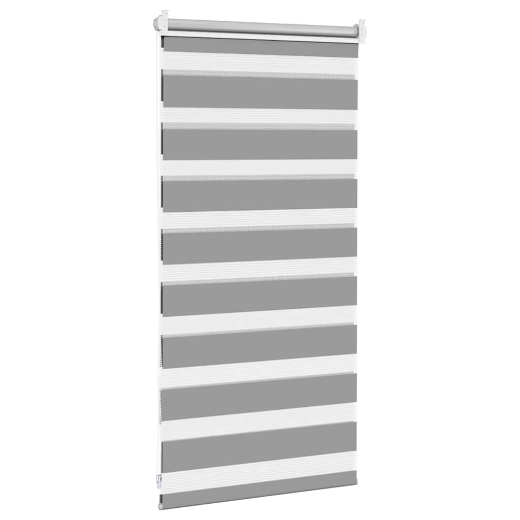 Zebra Roller Blind 40.9 x 100 cm, fabric width 36.7 cm, grey