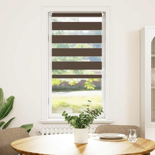 Zebra-Rollo 40,9 x 100 cm, Stoffbreite 36,7 cm, Kaffeebraun